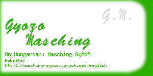 gyozo masching business card