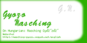 gyozo masching business card